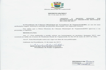 Decreto Legislativo nº 05/2017.