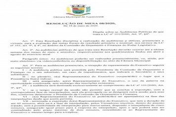 Relatório de Metas Fiscais do 1º Quadrimestre de 2020.