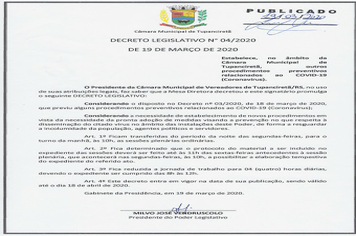 Decreto Legislativo 04/2020.