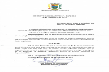 Decreto legislativo nº 016/2016