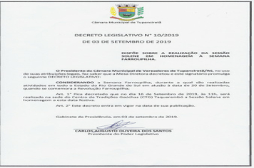 Decreto Legislativo 010/2019