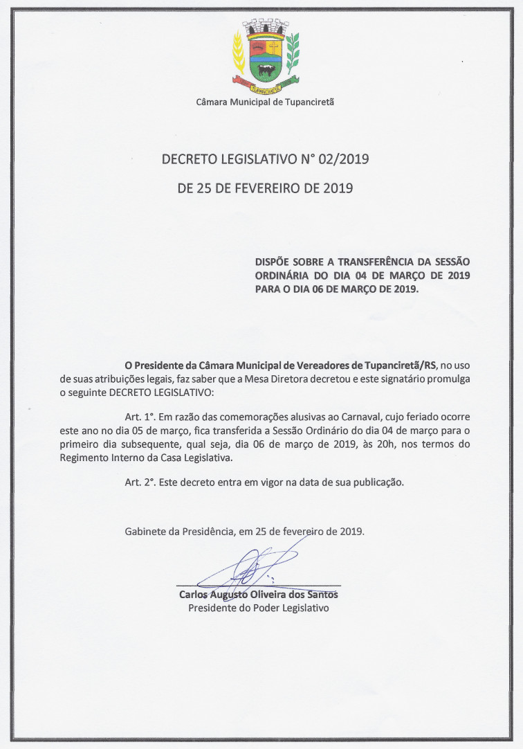 Decreto Legislativo 02/2019